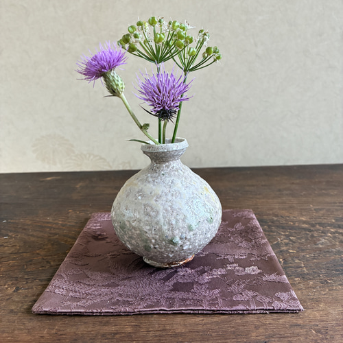 一輪挿し ミニ花入 ミニミニ花瓶 ミニミニ花入 花入れ 小壺 白土丸徳利