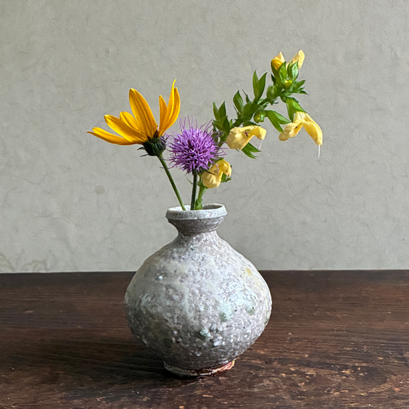 一輪挿し ミニ花入 ミニミニ花瓶 ミニミニ花入 花入れ 小壺 白土丸徳利