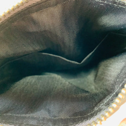 kumasanグレー　フラットポーチ　H20W15 縦長ポーチ　くまキルト　小物入れ 5枚目の画像