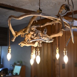 ペンダントライト 照明 おしゃれ 流木 明るい ダイニング 照明器具 6灯