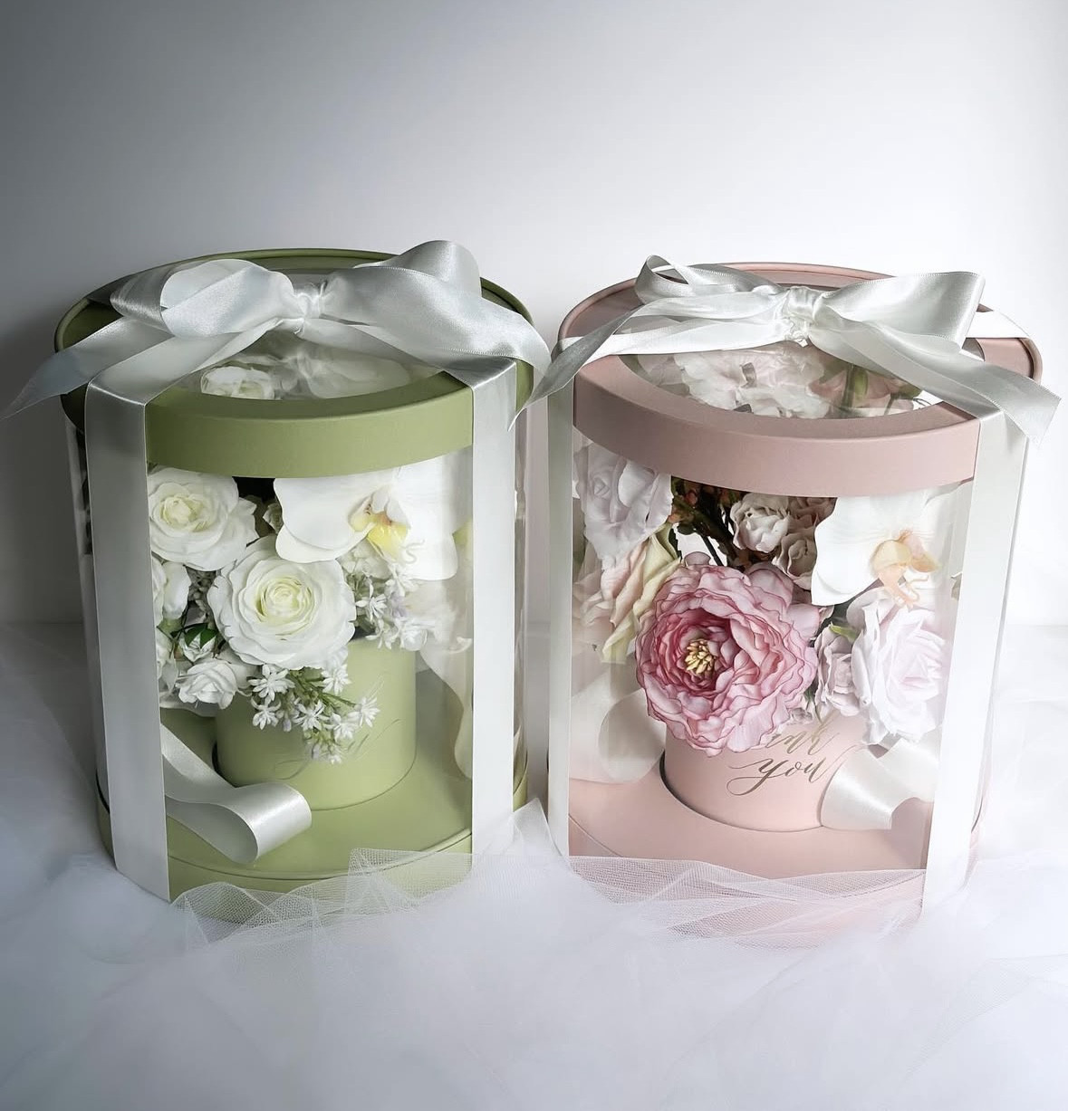 【ボックスの色とメッセージが選べる】両親贈呈品 結婚式 フラワーボックス