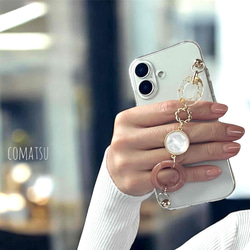 [全機種対応] PrettyWomanハンドホルダー付きスマホケース 落下防止ベルトストラップ付きスマホカバー 6枚目の画像