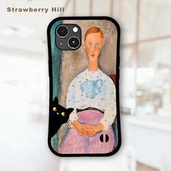 モディリアーニ✖️猫  耐衝撃 グリップケース iPhoneケース 1枚目の画像