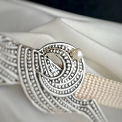 2026  干支　午年【馬】真珠帯留め.:*・゜【VS】(ブローチ変更可) 4枚目の画像