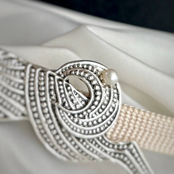 2026  干支　午年【馬】真珠帯留め.:*・゜【VS】(ブローチ変更可) 4枚目の画像