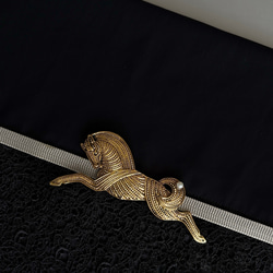 2026  干支　午年【馬】真珠帯留め.:*・゜【VS】(ブローチ変更可) 6枚目の画像