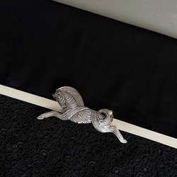 2026  干支　午年【馬】真珠帯留め.:*・゜【VS】(ブローチ変更可) 2枚目の画像