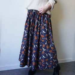 ネイビータータンチェックロングスカート ロングスカート（マキシ丈