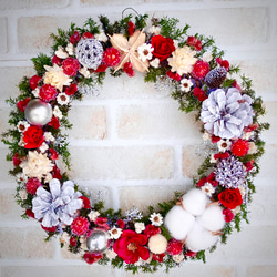 早割クリスマスリース2025☆大きめフラワークリスマスリース