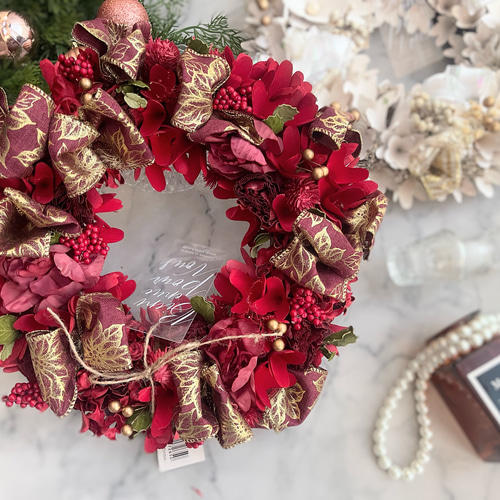 クリスマスリース2025 ブラン・ノエル（エレガントホワイト） リース