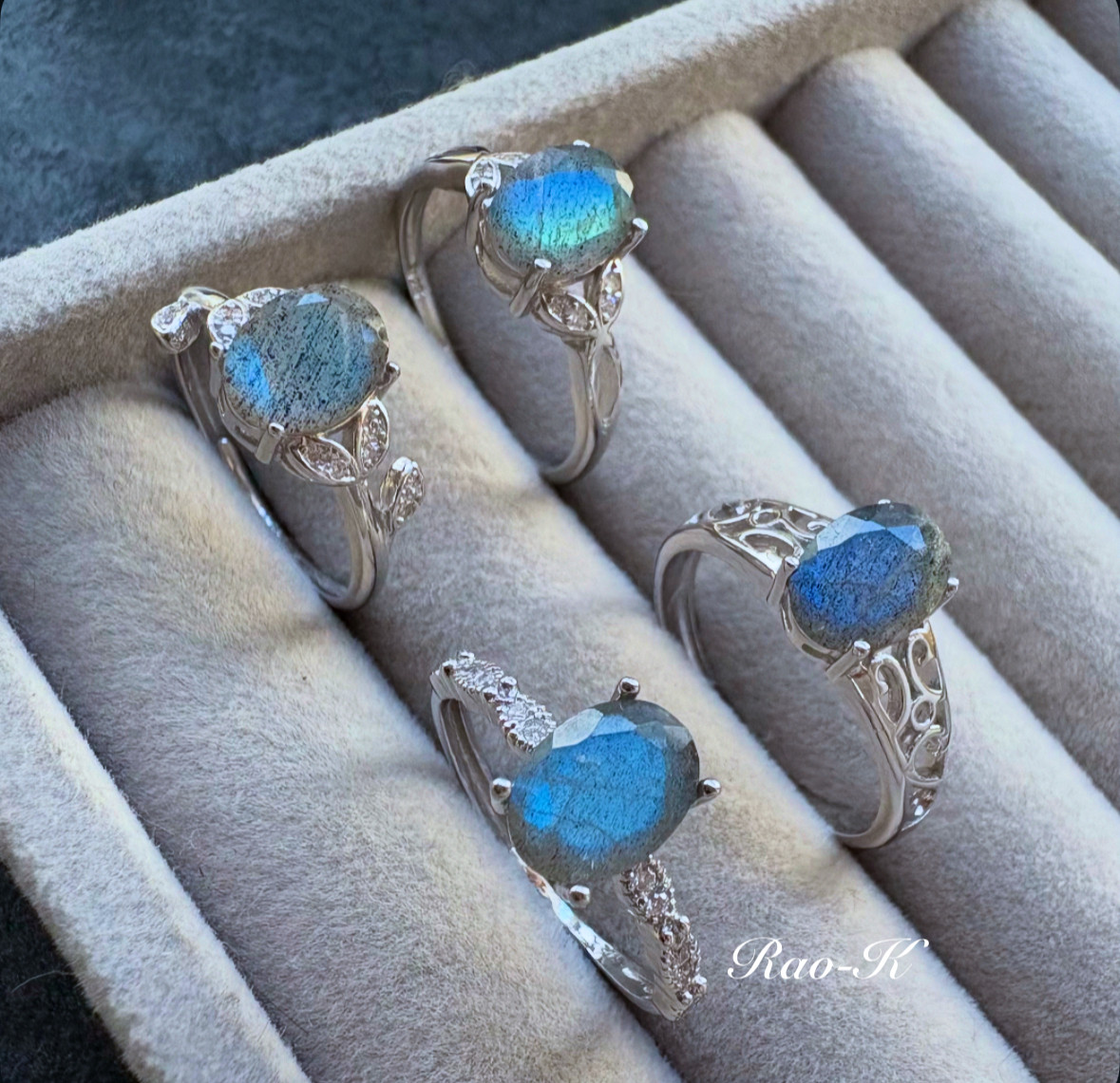 ✨石も台座も選べます✨silver925クラシックリング〜ラブラドライト