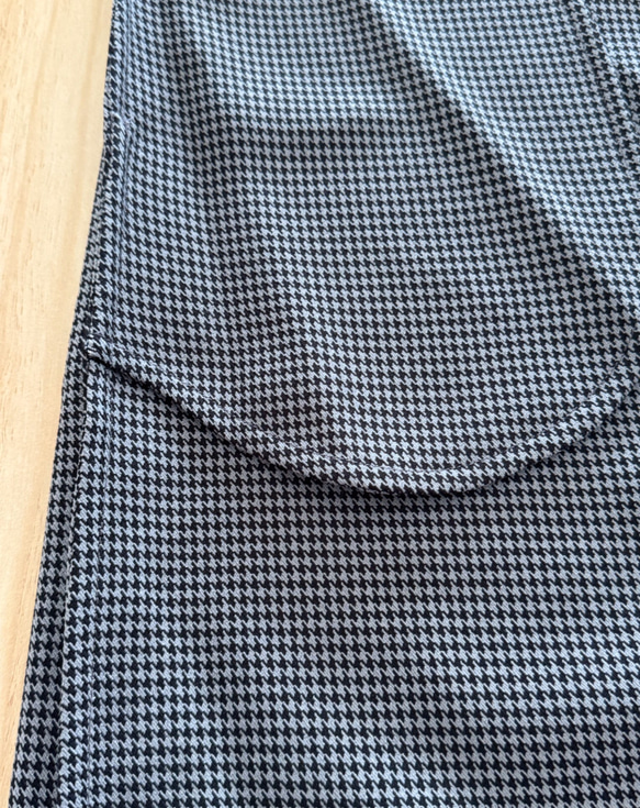 全4色　Vネック　ストレッチ　小千鳥格子　ワンピース♪オーダーサイズ可 10枚目の画像