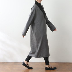 全4色　Vネック　ストレッチ　小千鳥格子　ワンピース♪オーダーサイズ可 5枚目の画像