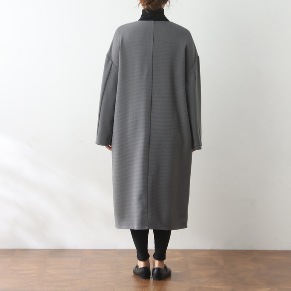 全4色　Vネック　ストレッチ　小千鳥格子　ワンピース♪オーダーサイズ可 8枚目の画像