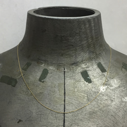 K18イエローゴールド 45cm カット小豆ネックレス 新品 本物 18金 レディース 4枚目の画像