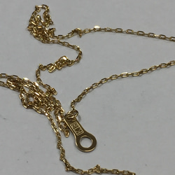 K18イエローゴールド 45cm カット小豆ネックレス 新品 本物 18金 レディース 3枚目の画像