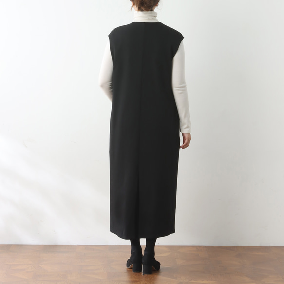 （再販）全18色　Vネック　ストレッチ ワンピース♪オーダーサイズ可 8枚目の画像