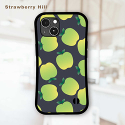 りんご  耐衝撃 グリップケース iPhoneケース 1枚目の画像