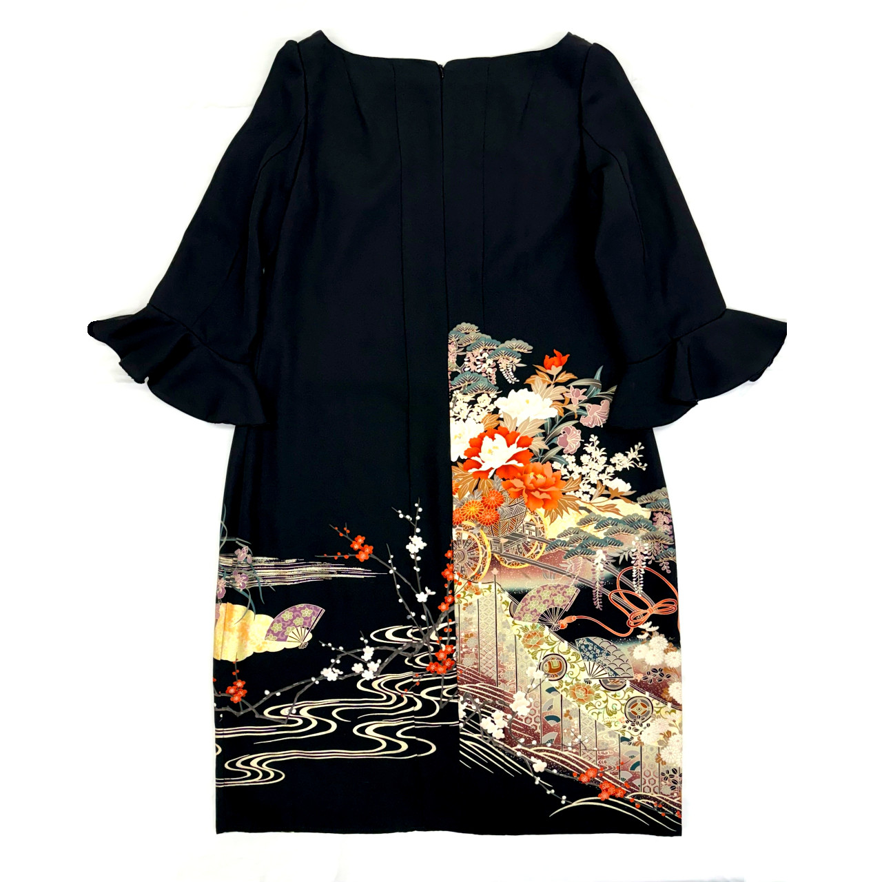 黒留袖リメイクワンピースドレス