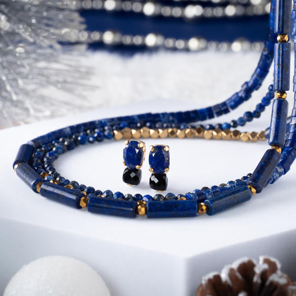 ラピスラズリ２点セット～ホリデーボックス～　ホリデーボックス2025　クリスマス 1枚目の画像