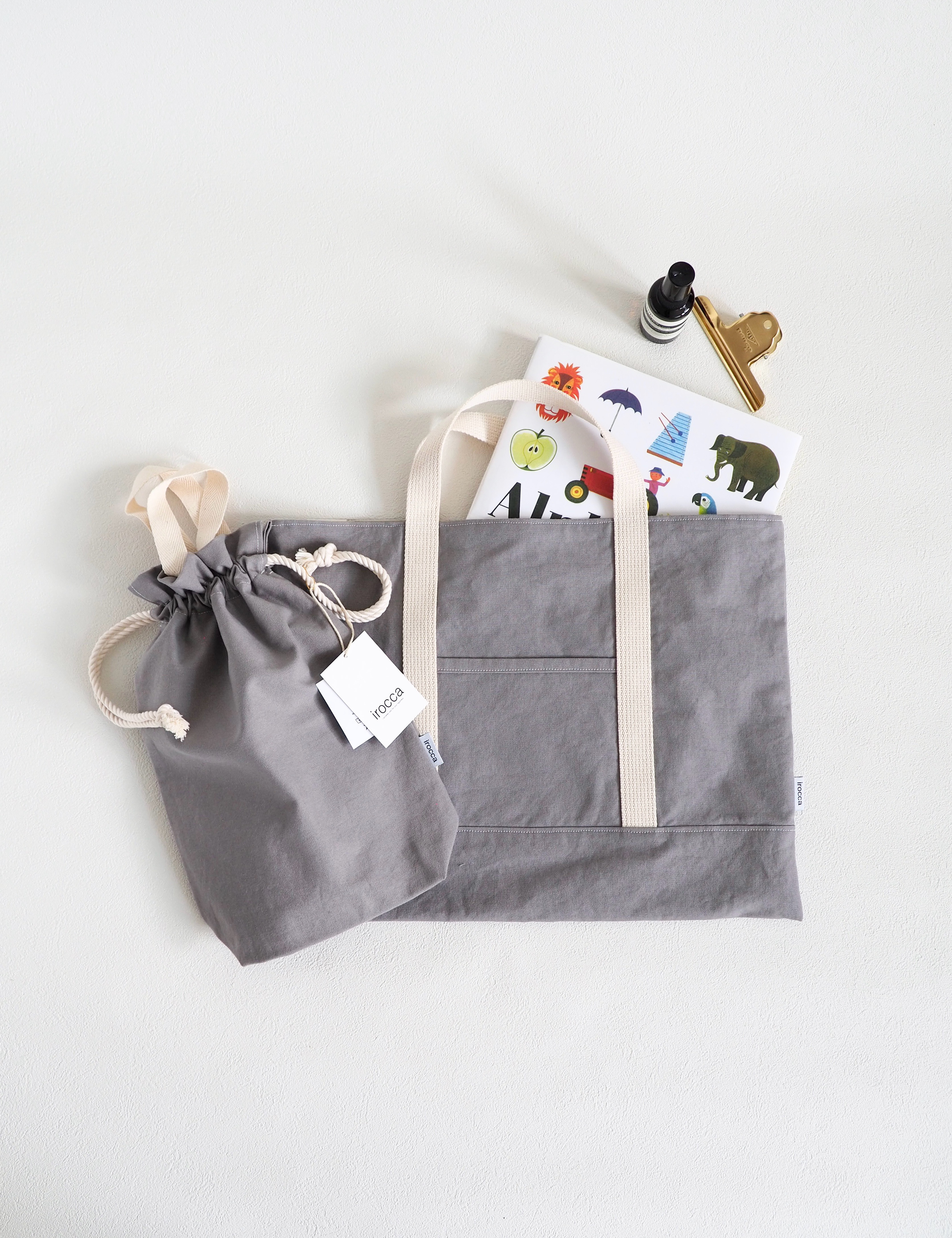 2026年度数量限定カラー　帆布生地の　くすみカラー　入園入学セット　gray  サイズオーダーOK グレー