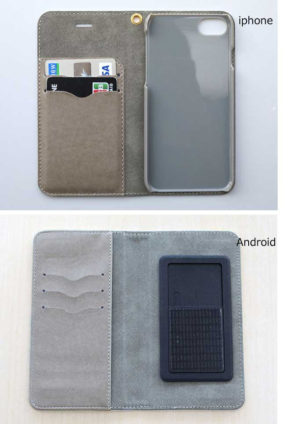 手帳型スマホケース　シロタエギク 5枚目の画像