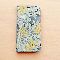 手帳型スマホケース　シロタエギク 2枚目の画像