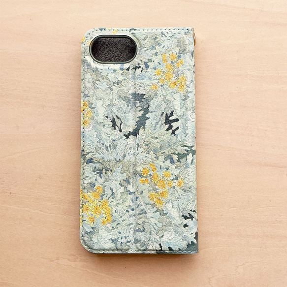 手帳型スマホケース　シロタエギク 3枚目の画像