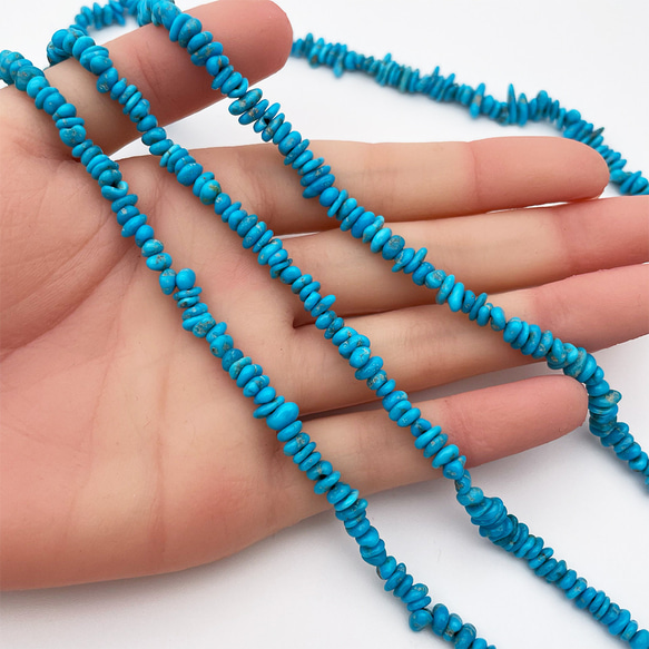 スリーピングビューティー ターコイズ 20cm トルコ石 小粒 2mm 3mm 5mm 7mm st0003 4枚目の画像