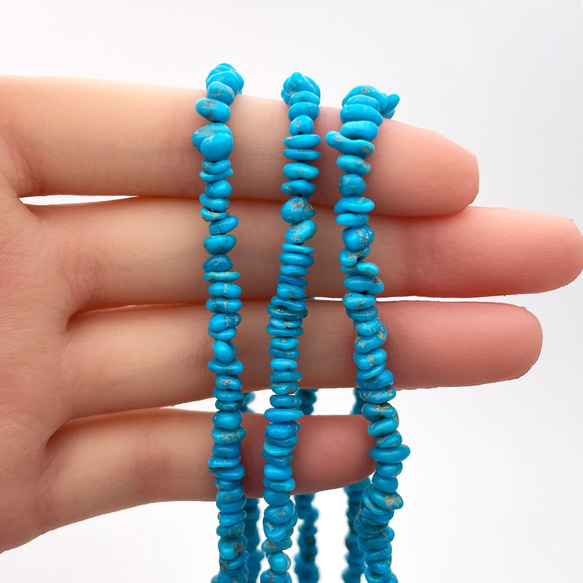 スリーピングビューティー ターコイズ 20cm トルコ石 小粒 2mm 3mm 5mm 7mm st0003 1枚目の画像