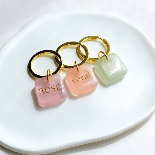 名入れ 文字入れ】透け感＊ニュアンスカラー＊推し活＊レジン