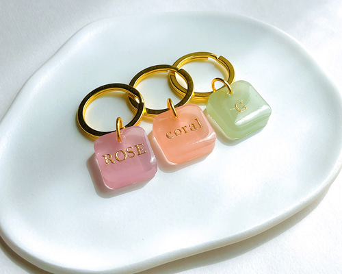 名入れ 文字入れ】透け感＊ニュアンスカラー＊推し活＊レジン