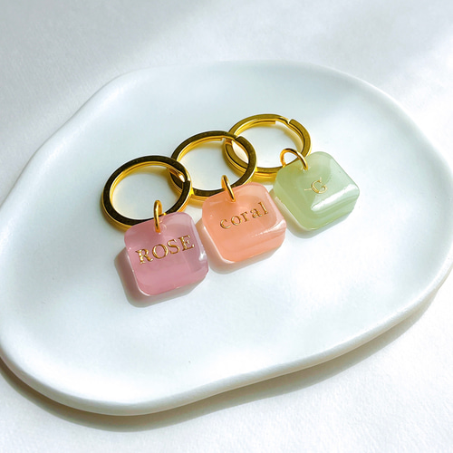 名入れ 文字入れ】透け感＊ニュアンスカラー＊推し活＊レジン