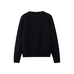 【コーディネートしやすい⭐︎つい毎日着たくなる ラグランスリーブ アウターみたいなカーディガン】ブラック T-00091 5枚目の画像