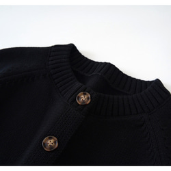 【コーディネートしやすい⭐︎つい毎日着たくなる ラグランスリーブ アウターみたいなカーディガン】ブラック T-00091 4枚目の画像