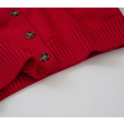 【コーディネートしやすい⭐︎つい毎日着たくなる ラグランスリーブ アウターみたいなカーディガン】レッド T-00091 7枚目の画像