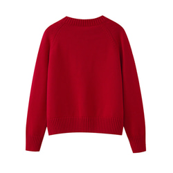 【コーディネートしやすい⭐︎つい毎日着たくなる ラグランスリーブ アウターみたいなカーディガン】レッド T-00091 2枚目の画像