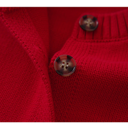 【コーディネートしやすい⭐︎つい毎日着たくなる ラグランスリーブ アウターみたいなカーディガン】レッド T-00091 6枚目の画像