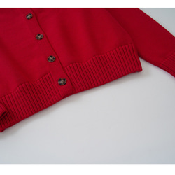 【コーディネートしやすい⭐︎つい毎日着たくなる ラグランスリーブ アウターみたいなカーディガン】レッド T-00091 8枚目の画像