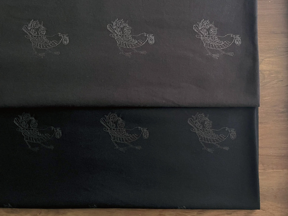 刺繍生地 バード 布 ビエラ 起毛 コットン100％ 50cm単位販売 手芸 商用利用可 鳥柄 刺繍バード 12枚目の画像