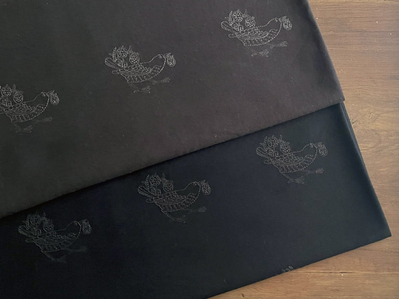 刺繍生地 バード 布 ビエラ 起毛 コットン100％ 50cm単位販売 手芸 商用利用可 鳥柄 刺繍バード 10枚目の画像