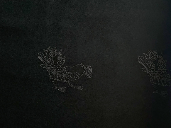 刺繍生地 バード 布 ビエラ 起毛 コットン100％ 50cm単位販売 手芸 商用利用可 鳥柄 刺繍バード 13枚目の画像