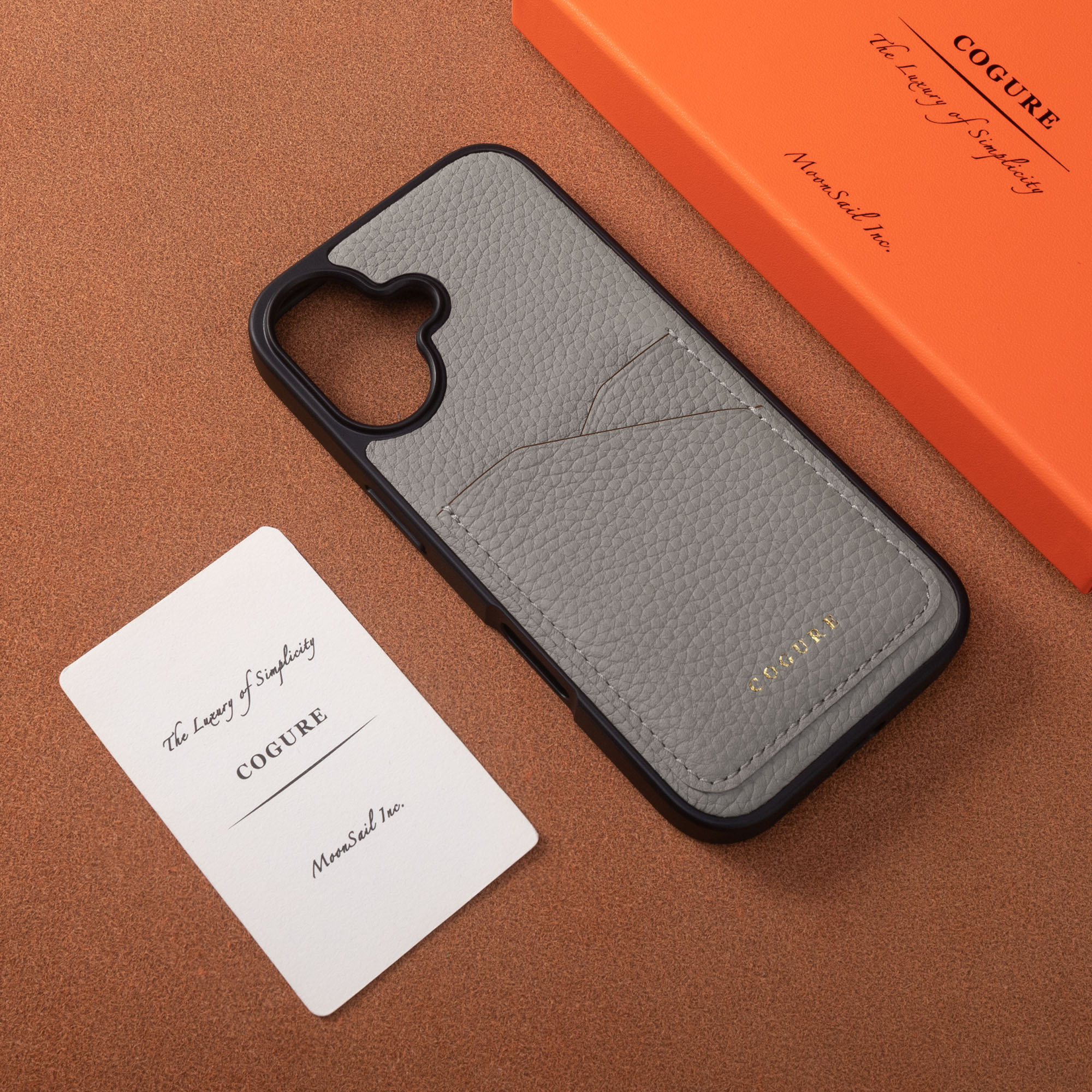 iPhone 17 Pro ケース 本革 カード入れ付き 15色 COPC2