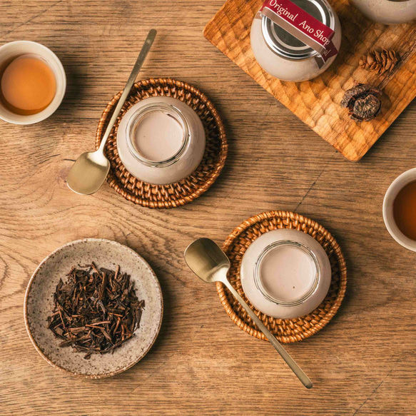 【秋限定商品】詰め合わせ ほうじ茶プリン ２個＋ 白いプリンサルルン１個 4枚目の画像