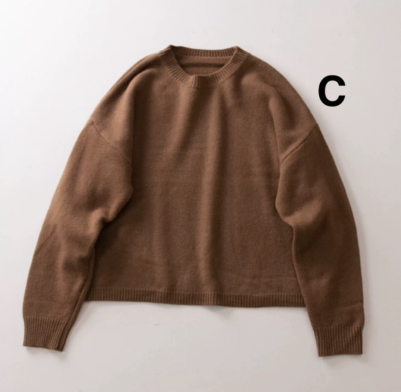 ウール100×軽量仕立て｜体型カバーも叶う、ゆるニット（４色展開 ) 4枚目の画像