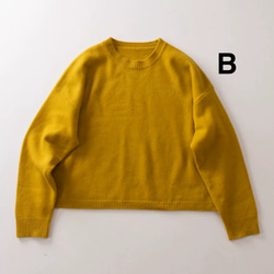 ウール100×軽量仕立て｜体型カバーも叶う、ゆるニット（４色展開 ) 3枚目の画像