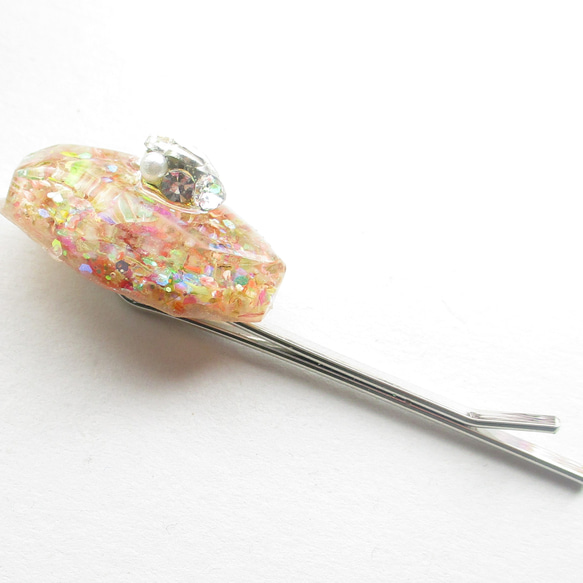 秋の息吹と春風のクォーツの三重奏は、気持ちを前向きに方向づけてくれました♪<1点ものヘアピン>HP252 4枚目の画像