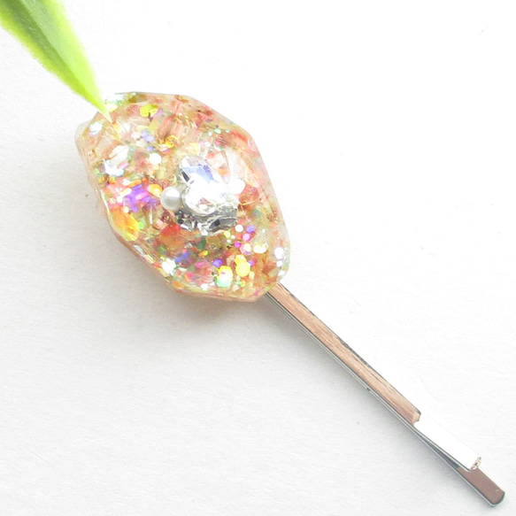 秋の息吹と春風のクォーツの三重奏は、気持ちを前向きに方向づけてくれました♪<1点ものヘアピン>HP252 1枚目の画像