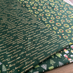 生地 布 綿スケアー コットン100％ 50cm単位販売 手芸 手作り ハンドメイド 商用利用可 クリスマス4柄50cm 17枚目の画像