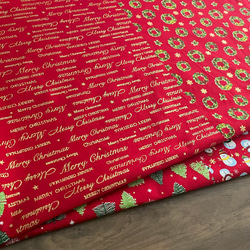 生地 布 綿スケアー コットン100％ 50cm単位販売 手芸 手作り ハンドメイド 商用利用可 クリスマス4柄50cm 16枚目の画像